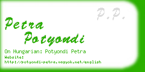 petra potyondi business card